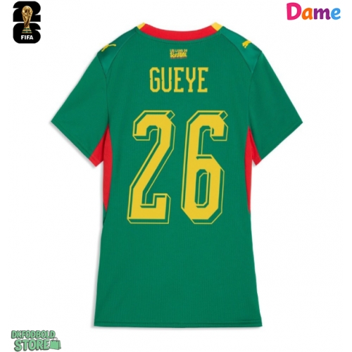 Senegal Pape Gueye #26 Replika Udebanetrøje Dame VM 2026 Kortærmet